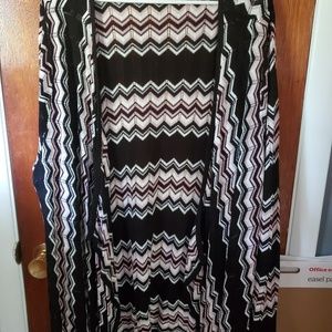 Black, white and pink cardigan